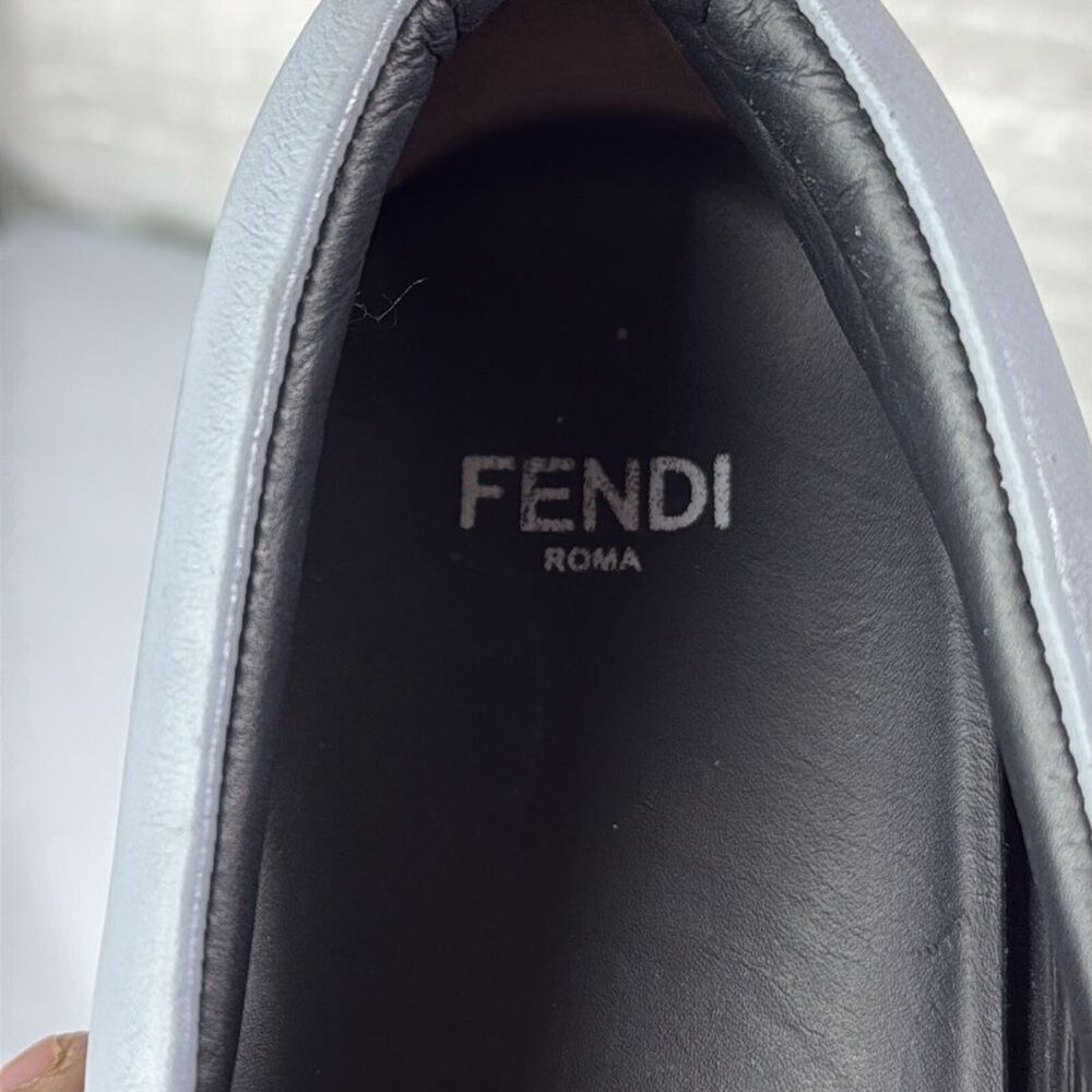 (N7) Fendi Monster leather slip-on sneakers, size 37, men's one shoe, right shoe - Picture 14 of 15